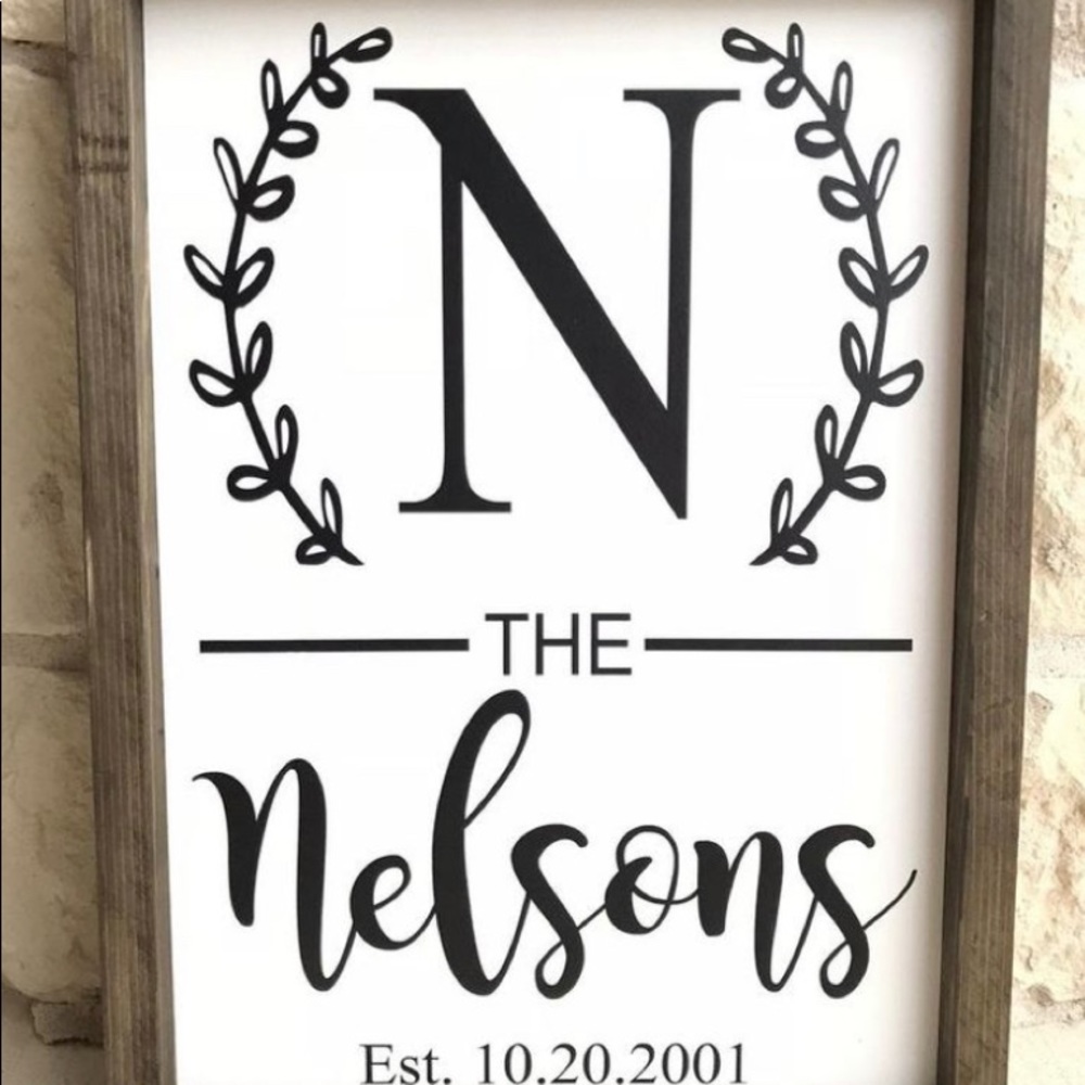Custom family sign